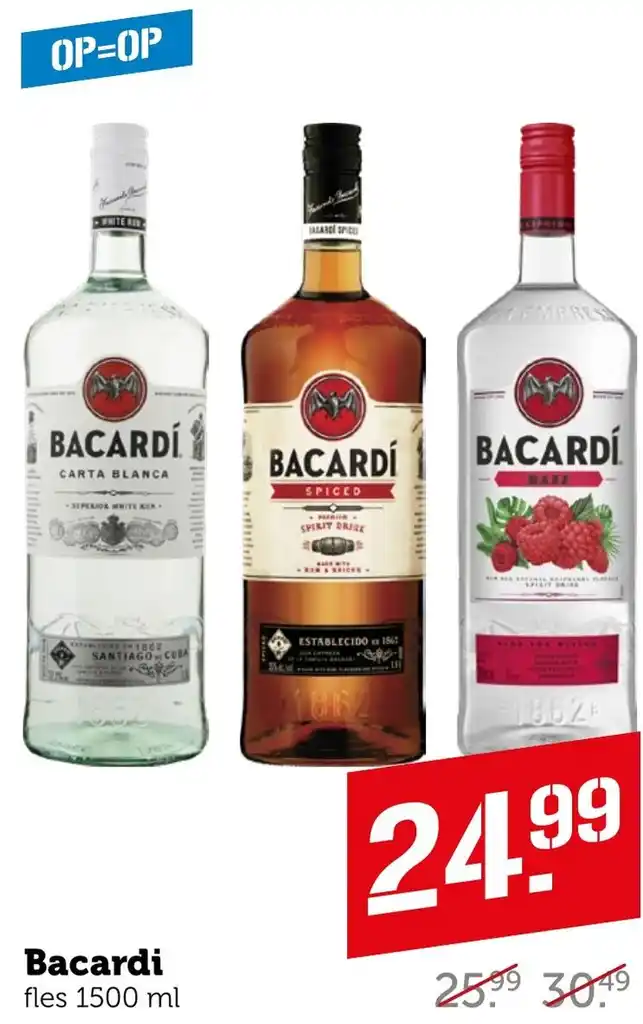 Bacardi Fles Ml Aanbieding Bij Coop