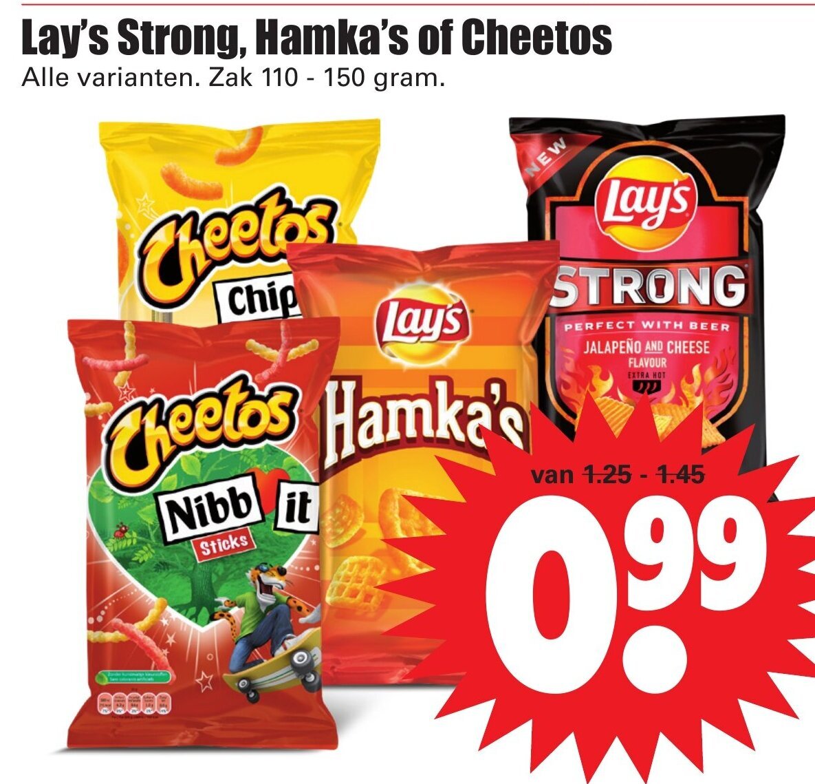 Lay S Hamka S Cheetos Of Strong 110 150g Aanbieding Bij Dirk