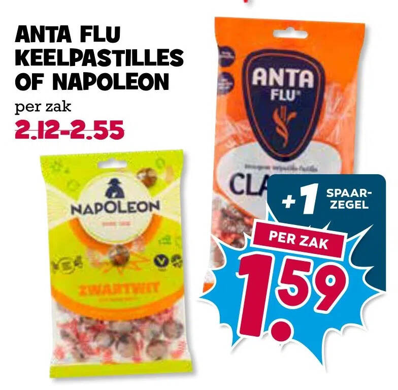 Anta Flu Keelpastilles Of Napoleon Aanbieding Bij Boon S Markt