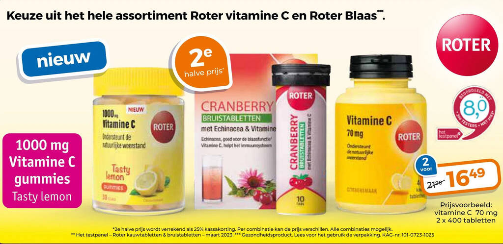 Roter Vitamine C En Roter Blaas Aanbieding Bij Trekpleister