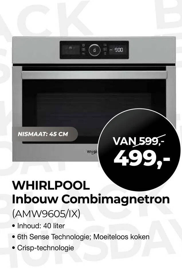 WHIRLPOOL Inbouw Combimagnetron AMW9605 IX Aanbieding Bij EP Beerepoot