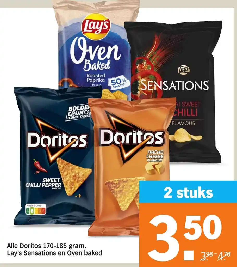 Alle Doritos Gram Lay S Sensations En Oven Baked Aanbieding