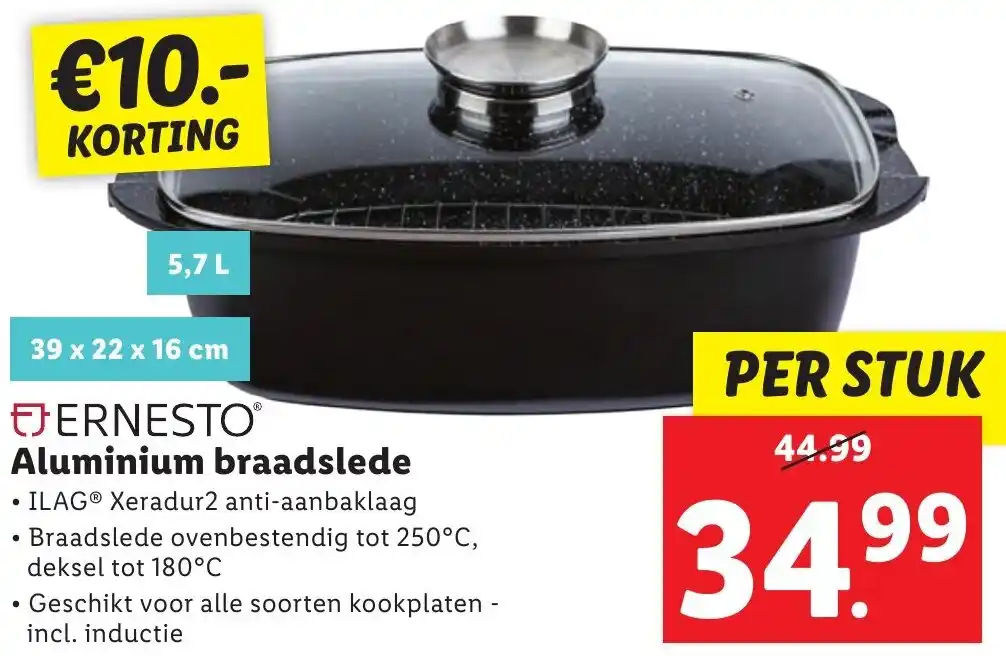 ERNESTO Aluminium Braadslede Aanbieding Bij Lidl