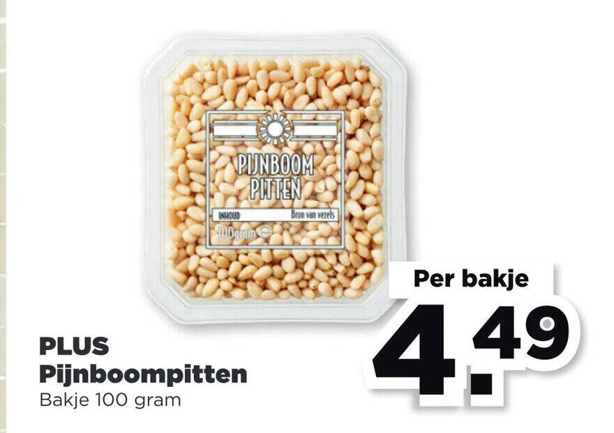 Pijnboompitten Bakje Gram Aanbieding Bij Plus