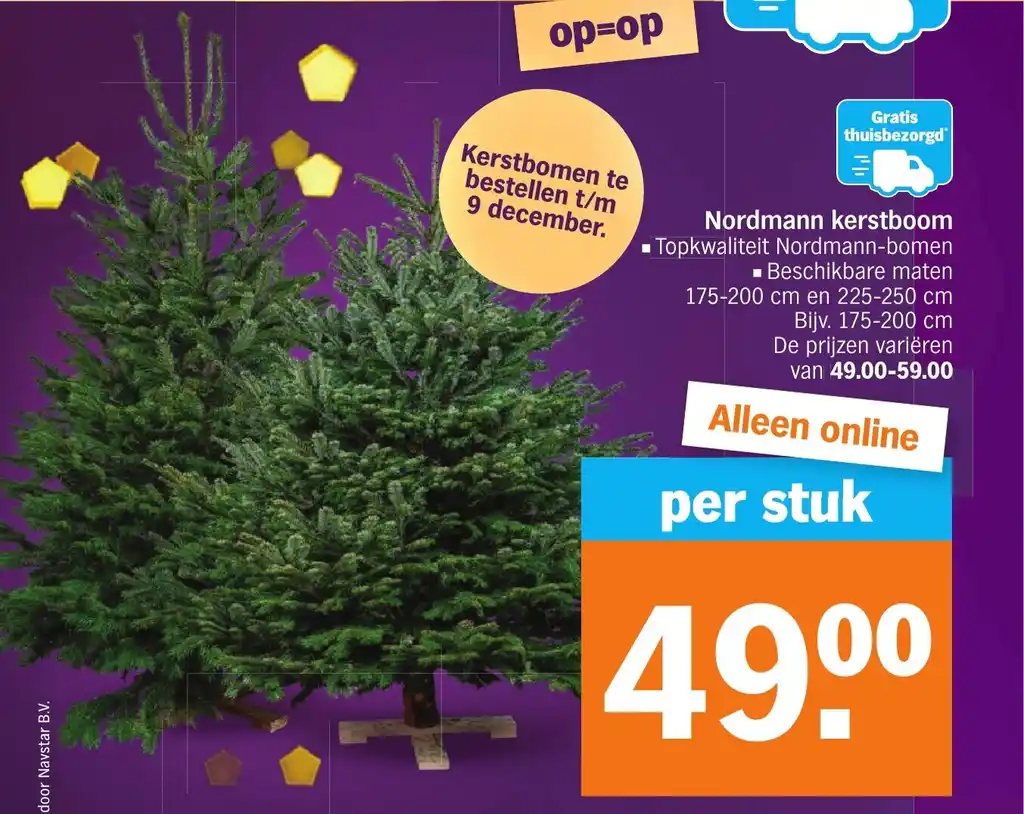 Nordmann Kerstboom Aanbieding Bij Albert Heijn