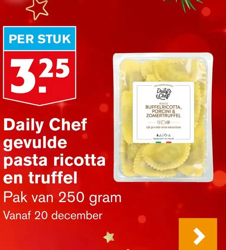 Daily Chef Gevulde Pasta Ricotta En Truffel Aanbieding Bij Hoogvliet