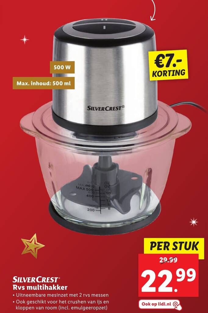 SILVERCREST Rvs Multihakker Aanbieding Bij Lidl