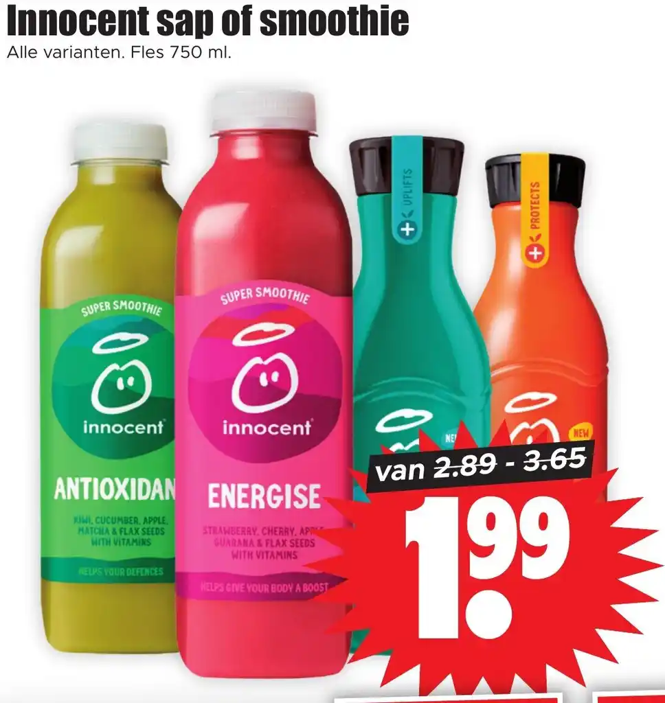 Innocent Sap Of Smoothie Ml Aanbieding Bij Dirk