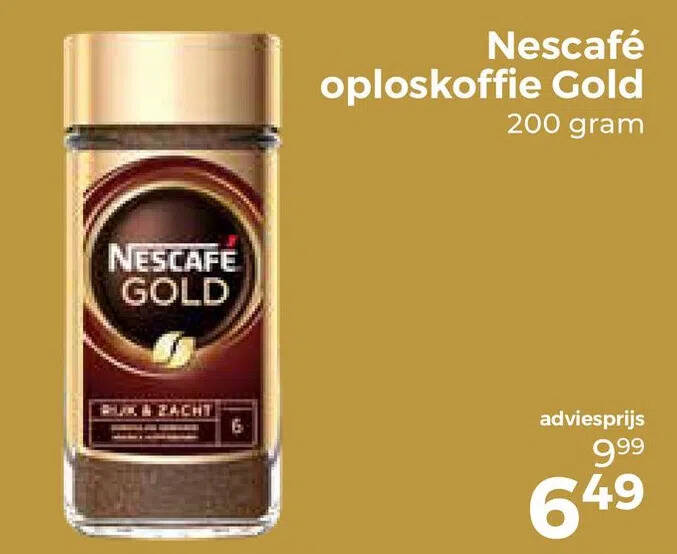 Nescaf Oploskoffie Gold Aanbieding Bij Trekpleister