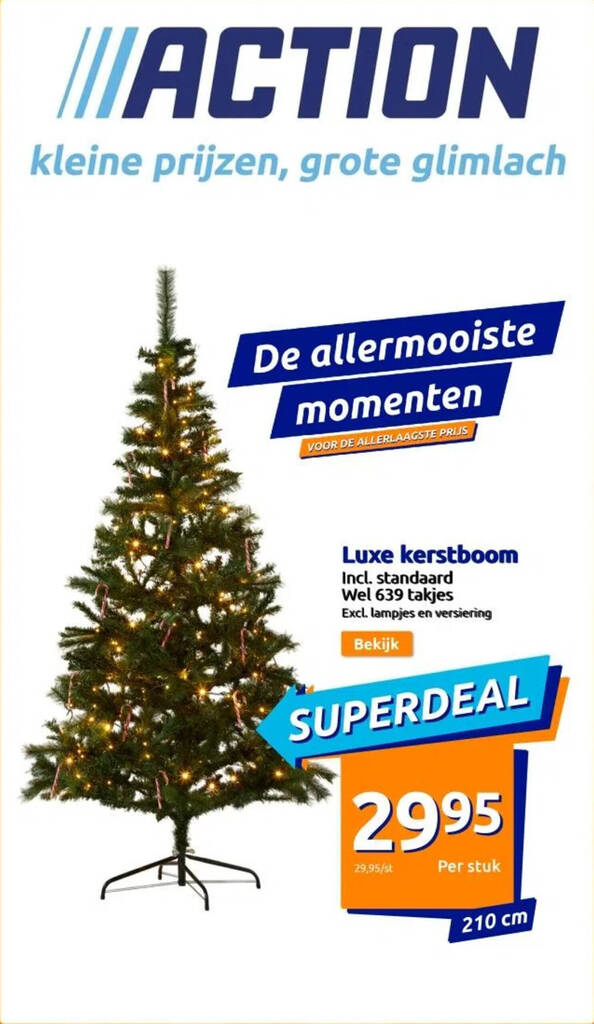 Luxe Kerstboom 210 Cm Aanbieding Bij Action