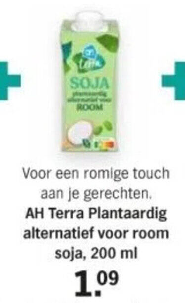 Ah Terra Plantaardig Alternatief Voor Room Soja Ml Aanbieding Bij