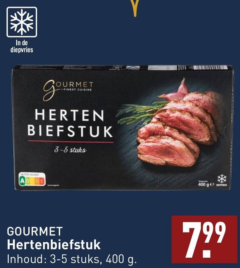 GOURMET Hertenbiefstuk 400g Aanbieding Bij ALDI