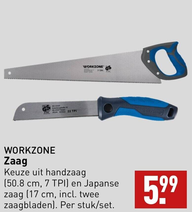 WORKZONE Zaag Aanbieding Bij ALDI