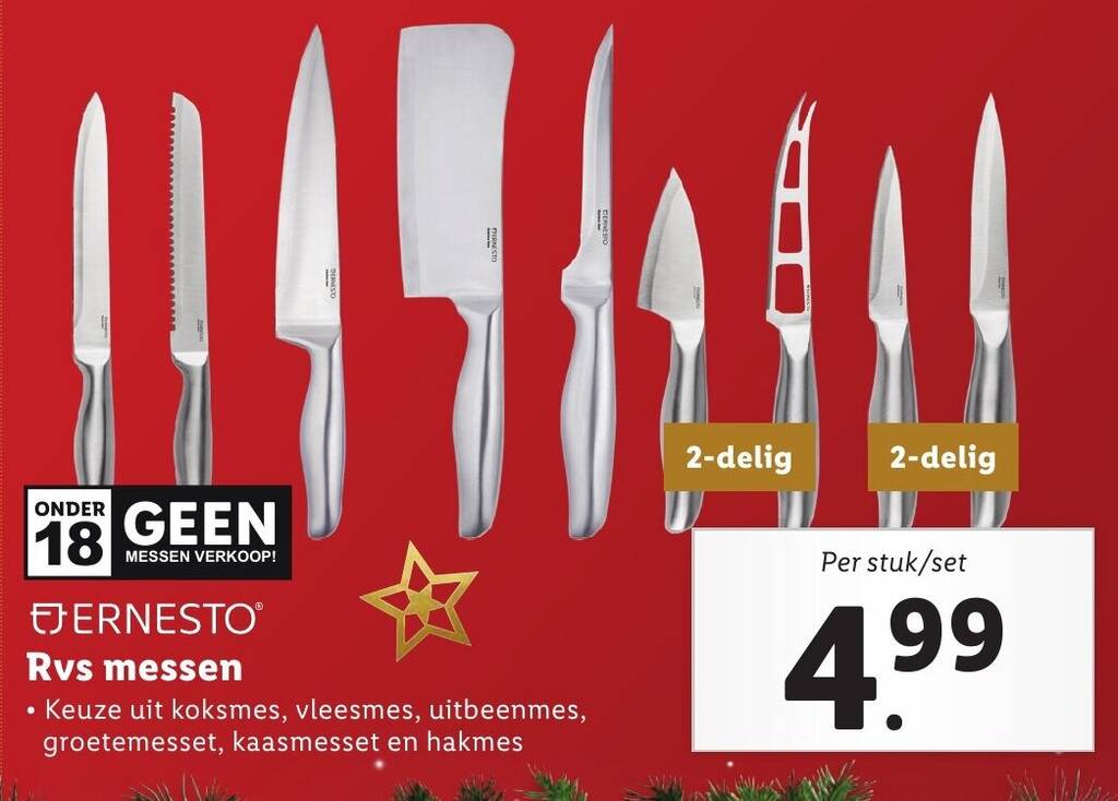 ERNESTO Rvs Messen Aanbieding Bij Lidl