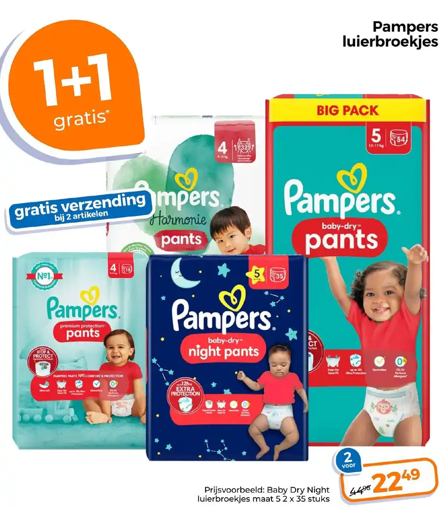 Pampers Luierbroekjes Aanbieding Bij Trekpleister