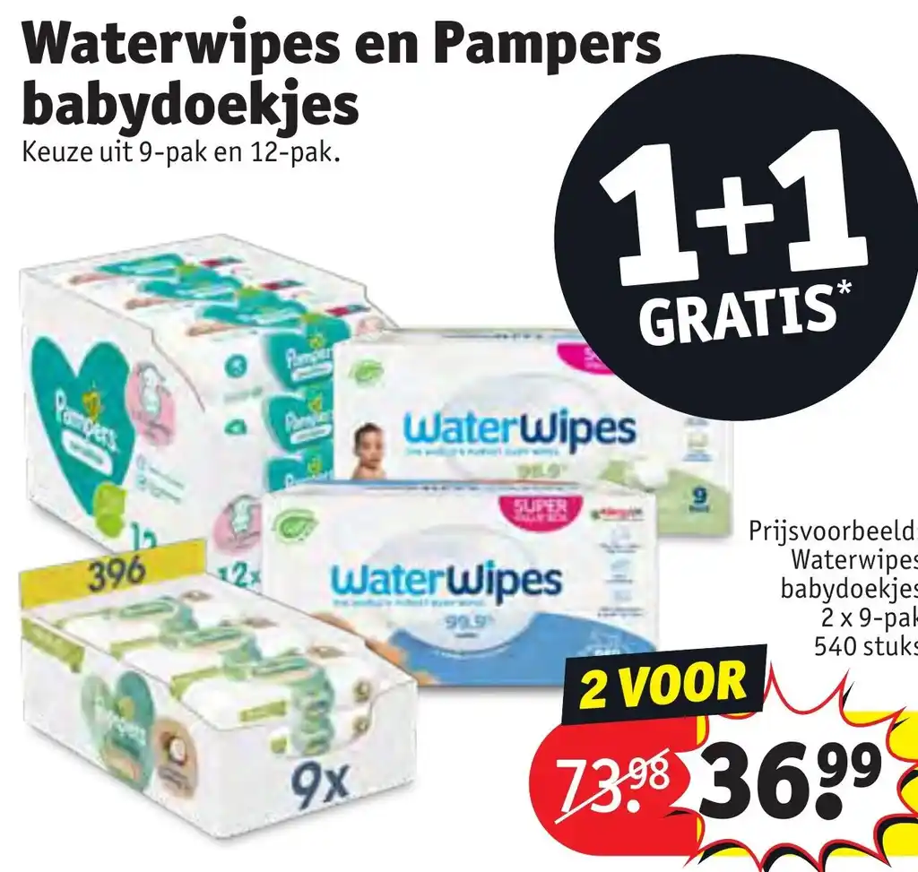 Waterwipes En Pampers Babydoekjes Aanbieding Bij Kruidvat