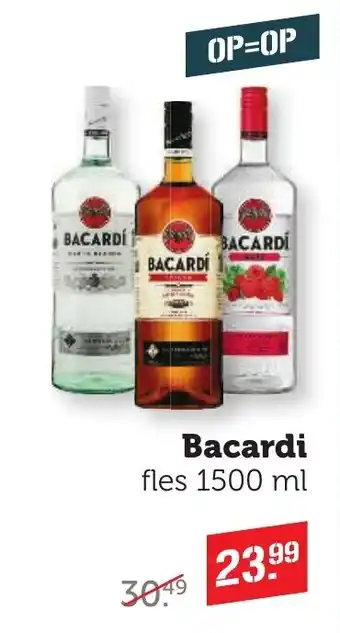 Bacardi Fles 1500 Ml Aanbieding Bij Coop