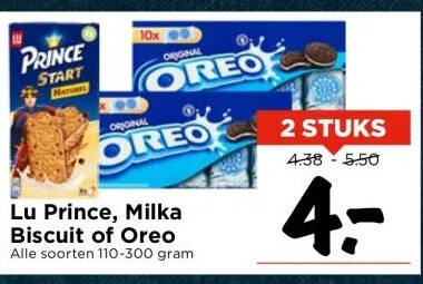 Lu Prince Milka Biscuit Of Oreo Aanbieding Bij Vomar