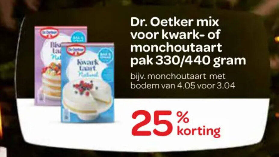 Dr Oetker Mix Voor Kwark Of Monchoutaart Pak 330 440 Gram Aanbieding