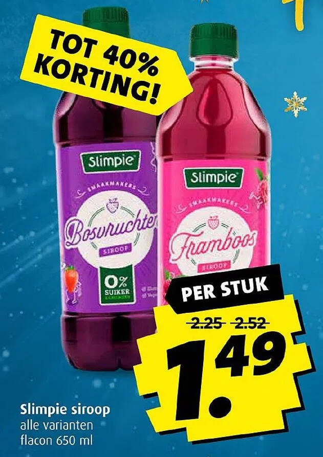 Slimpie Siroop Aanbieding Bij Boni