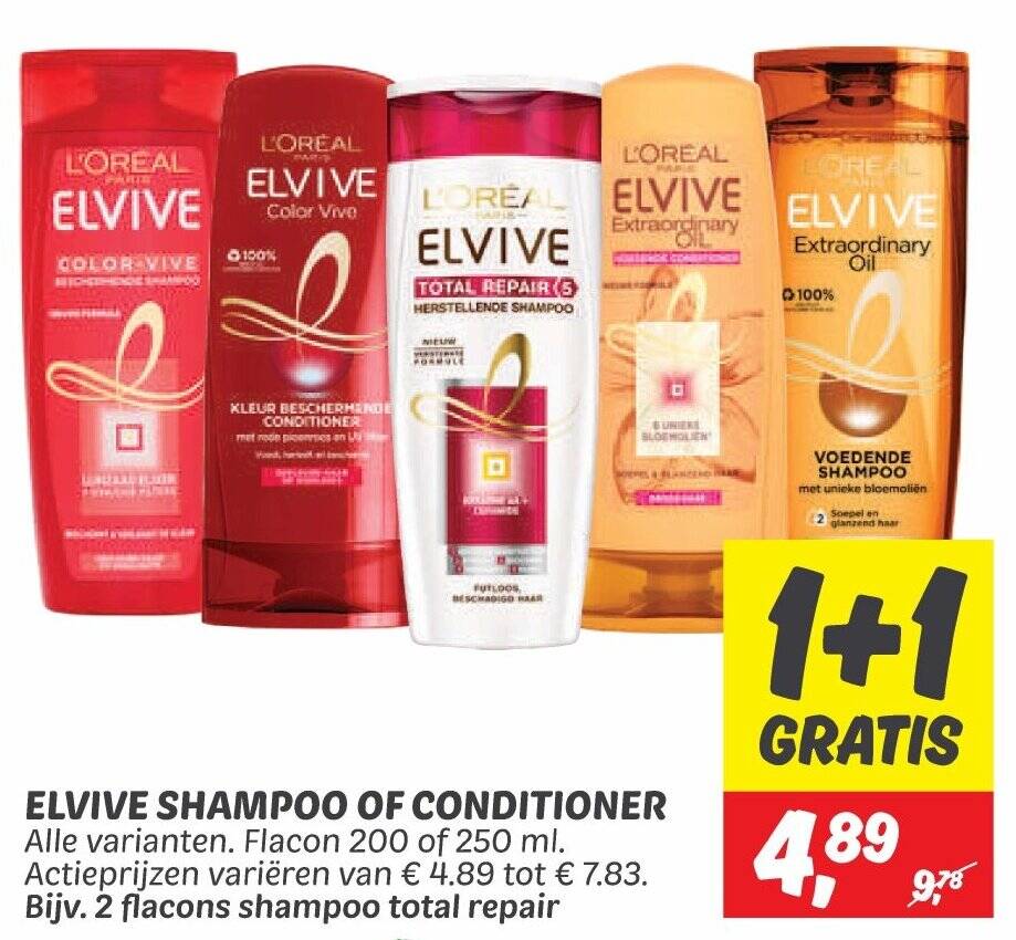 Elvive Shampoo Of Conditioner Aanbieding Bij Dekamarkt