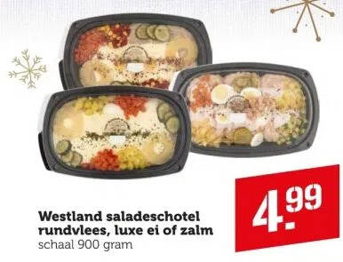 Westland Saladeschotel Rundvlees Luxe Ei Of Zalm Aanbieding Bij Coop