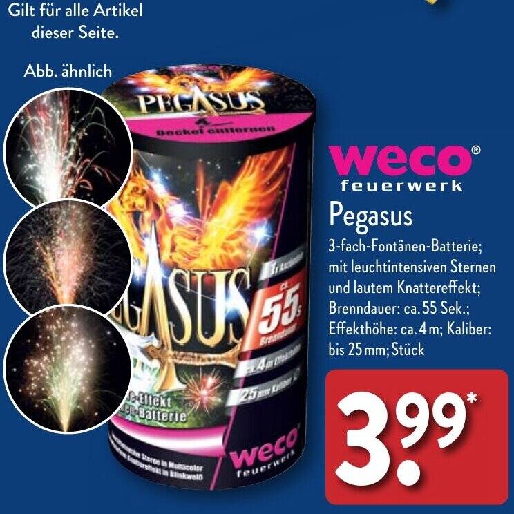 Weco Feuerwerk Pegasus Aanbieding Bij ALDI