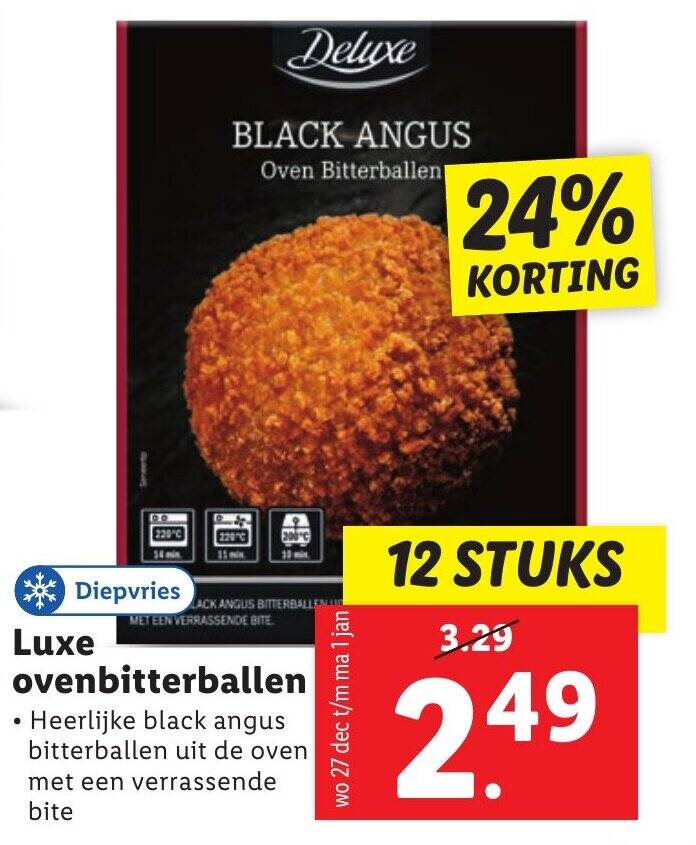 Luxe Ovenbitterballen Aanbieding Bij Lidl