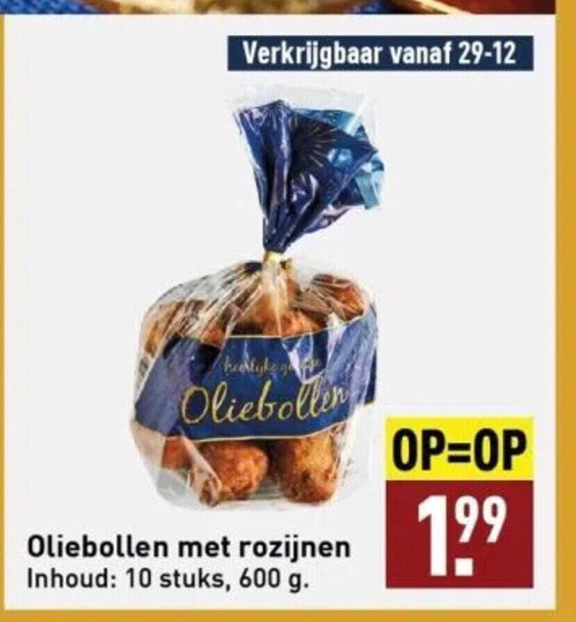 Oliebollen Met Rozijnen Inhoud Stuks G Aanbieding Bij Aldi