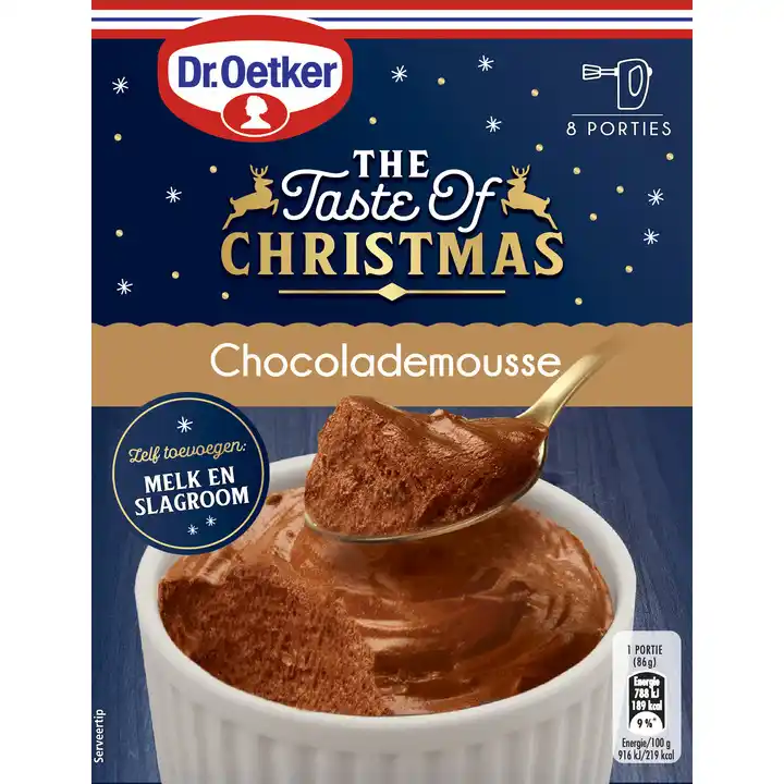 Dr Oetker Chocolademousse Mix Voor Kerst Dessert G Aanbieding Bij Jumbo