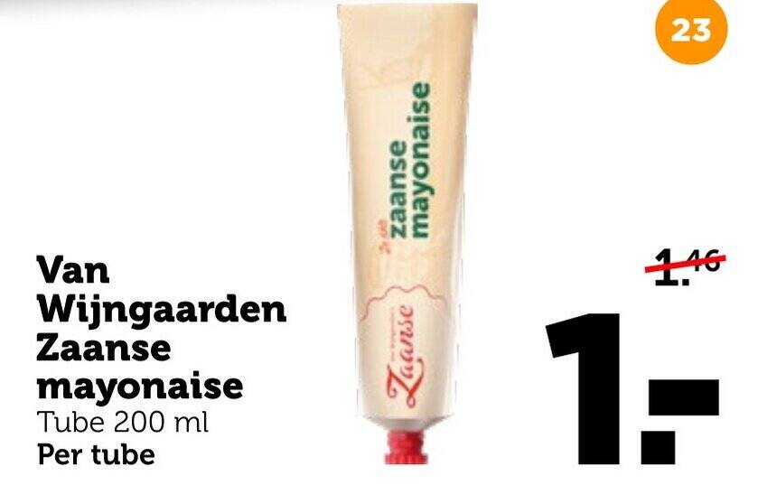 Van Wijngaarden Zaanse Mayonaise Tube 200 Ml Aanbieding Bij Coop