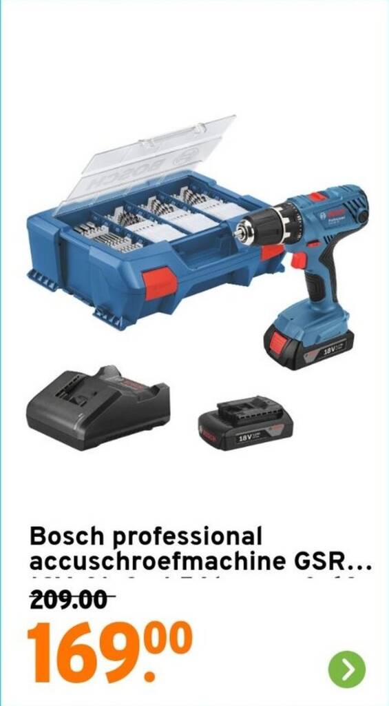 Bosch Professional Accuschroefmachine GSR Aanbieding Bij GAMMA