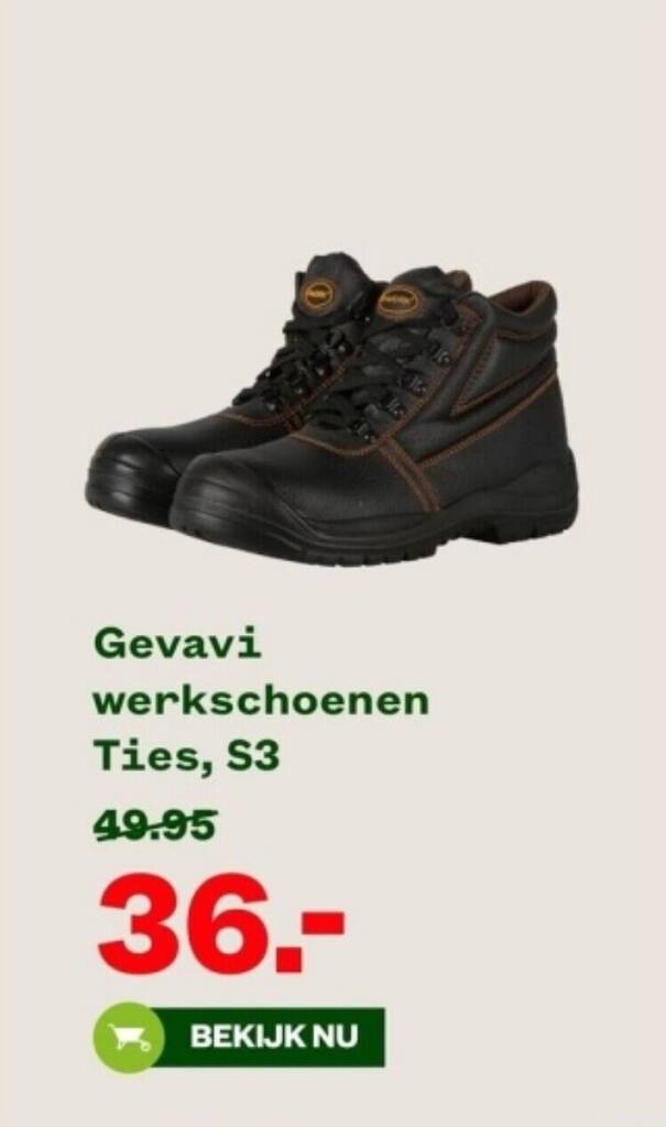 Gevavi Werkschoenen Ties S3 Aanbieding Bij Welkoop