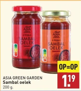 Asia Green Garden Sambal Oelek Aanbieding Bij ALDI