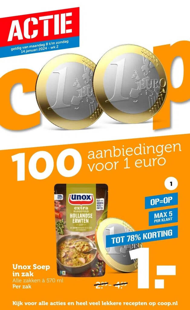 Unox Soep In Zak Aanbieding Bij Coop