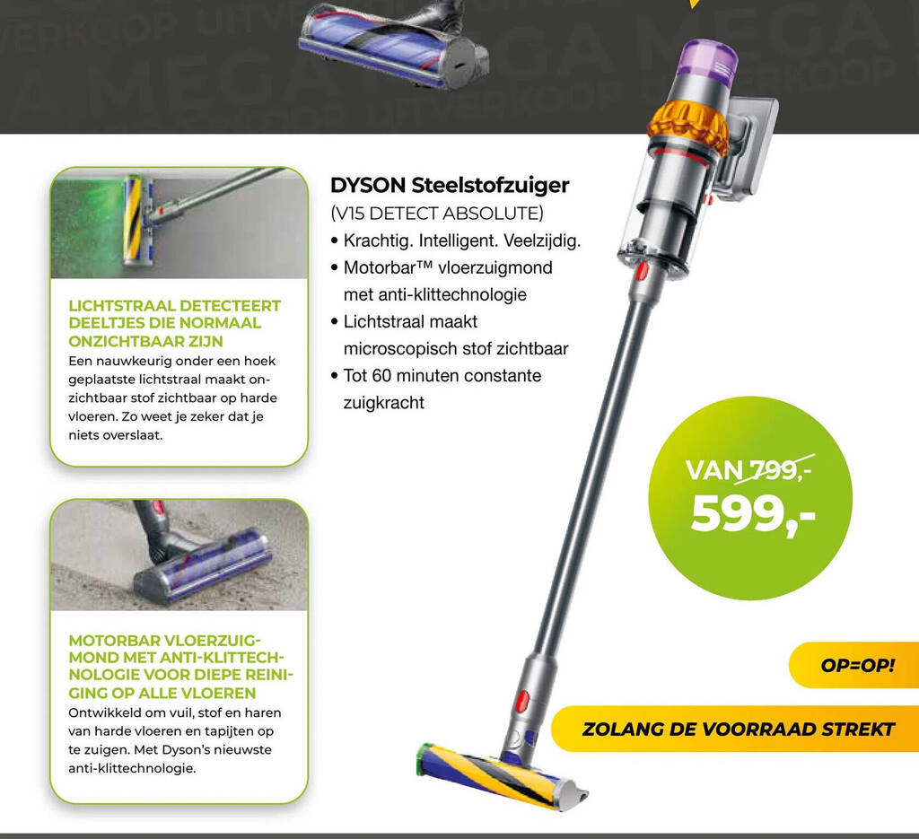 Dyson Steelstofzuiger V Detect Absolute Aanbieding Bij Ep Beerepoot