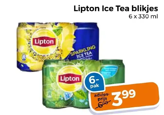 Lipton Ice Tea Blikjes X Ml Aanbieding Bij Trekpleister