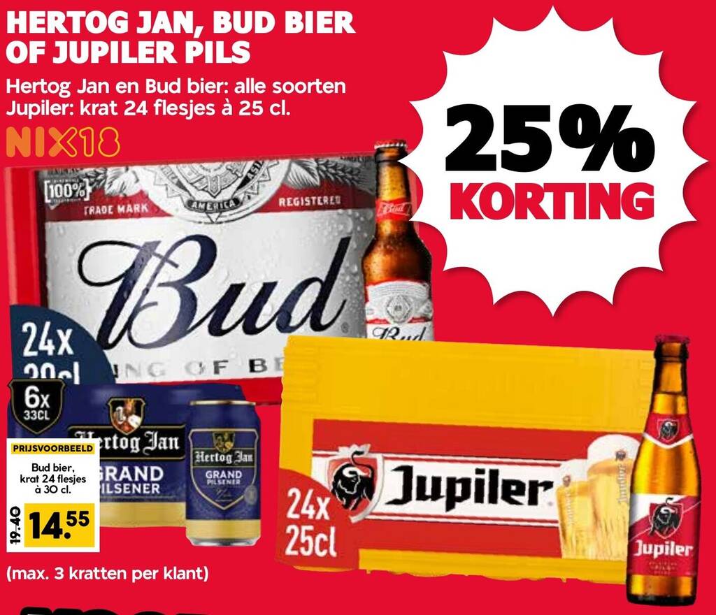 Hertog Jan Bud Bier Of Jupiler Pils Aanbieding Bij De Boerenschuur