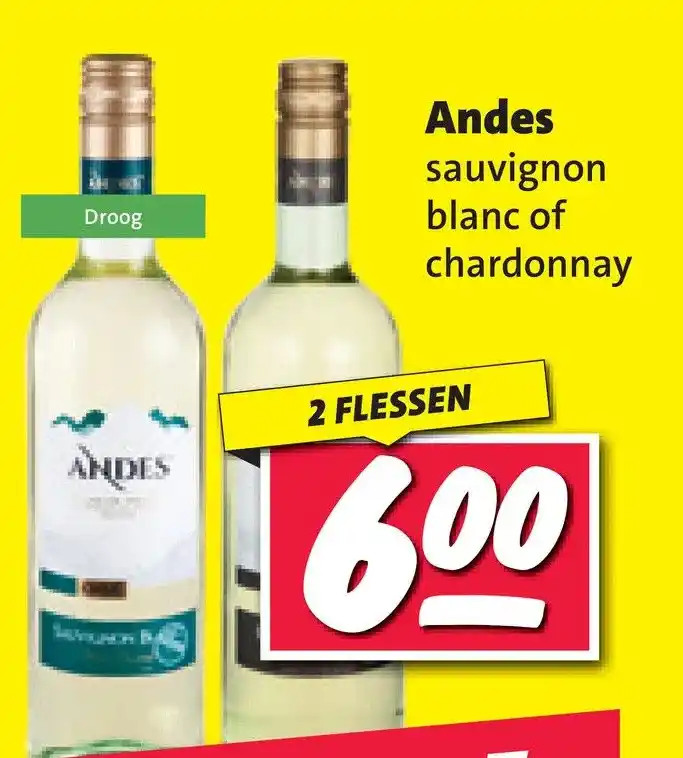 Andes Sauvignon Blanc Of Chardonnay Aanbieding Bij Nettorama