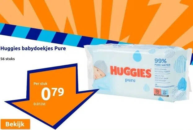 Huggies Babydoekjes Pure Aanbieding Bij Action