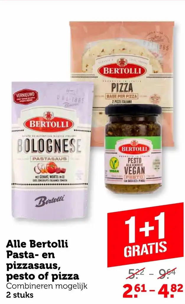 Alle Bertolli Pasta En Pizzasaus Pesto Of Pizza Aanbieding Bij Coop