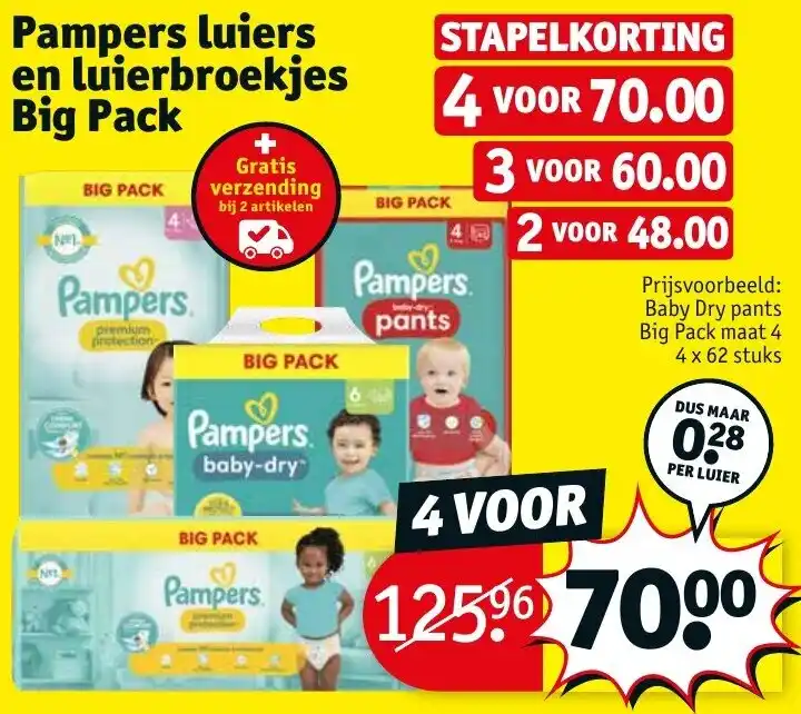 Pampers Luiers En Luierbroekjes Big Pack Aanbieding Bij Kruidvat