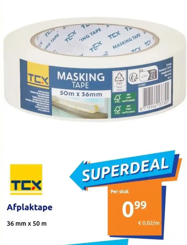 Afplaktape Mm X M Aanbieding Bij Action