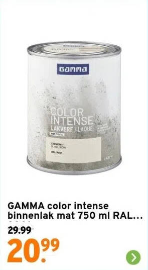 Gamma Color Intense Binnenlak Mat Ml Ral Aanbieding Bij Gamma