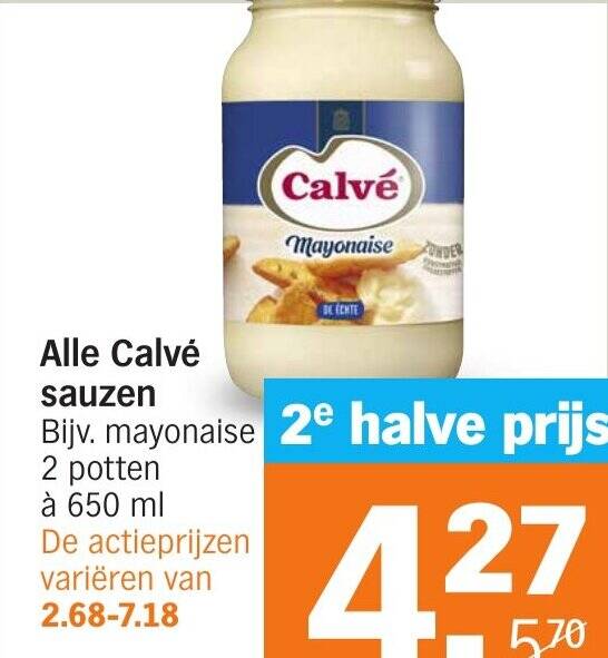 Alle Calvé sauzen 650ml aanbieding bij Albert Heijn