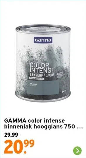 GAMMA Color Intense Binnenlak Hoogglans 750 Ml Celadon Aanbieding Bij GAMMA