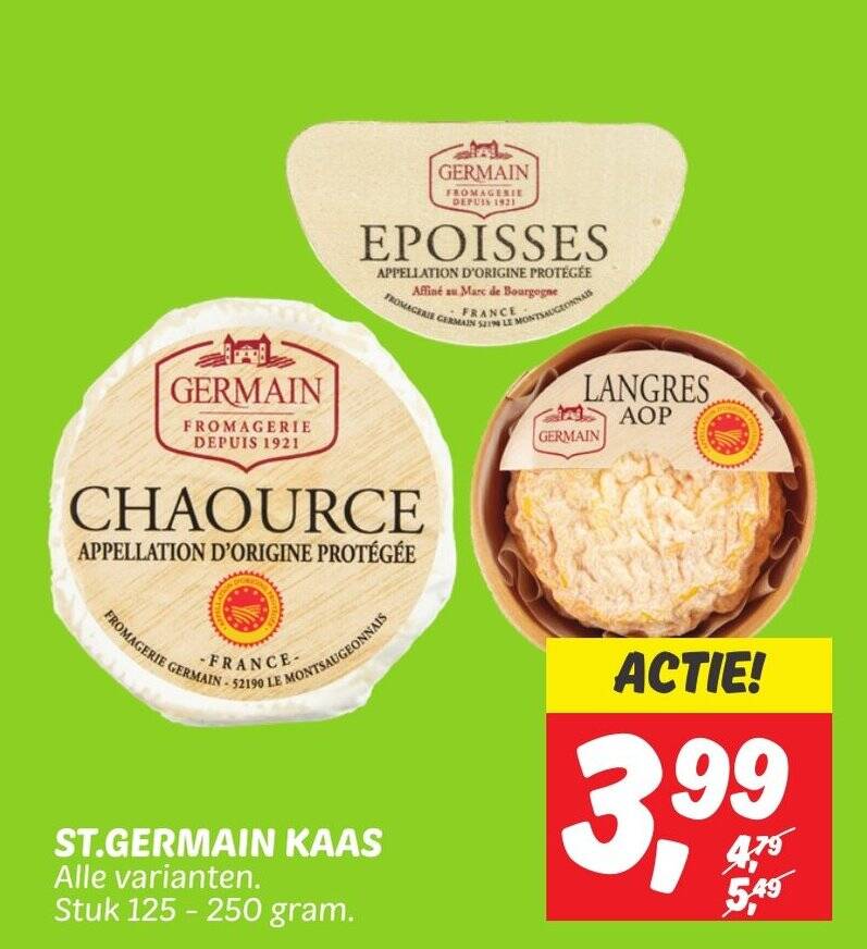 ST GERMAIN KAAS Alle Varianten Stuk 125 250 Gram Aanbieding Bij Dekamarkt