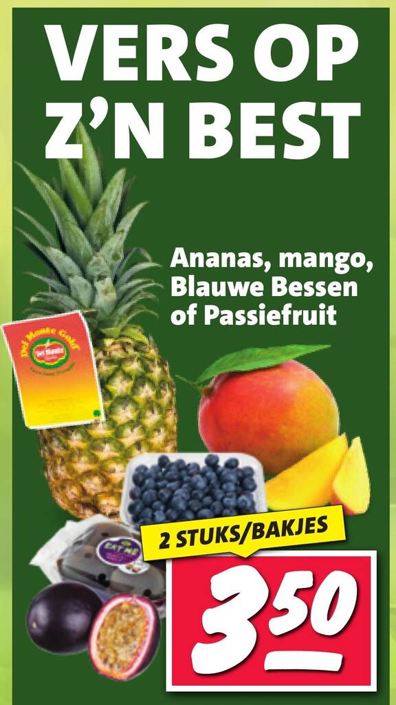 Ananas Mango Blauwe Bessen Of Passiefruit Aanbieding Bij Nettorama