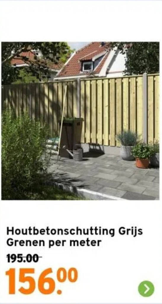 Houtbetonschutting Grijs Grenen Per Meter Aanbieding Bij GAMMA