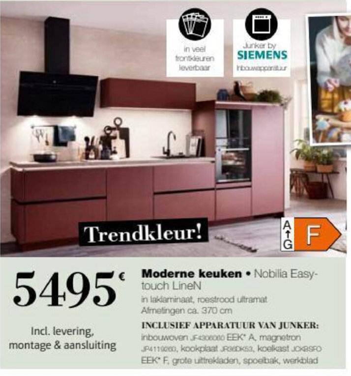 Moderne Keuken Nobilla Easytouch Linen Aanbieding Bij Sijben